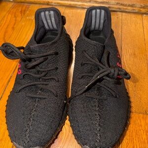 YEEZY Black Sneakers with Red Accents